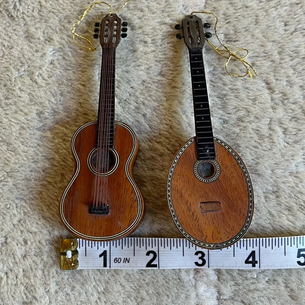 2 Vintage Wood Instrument Ornaments - Picture 12 of 13